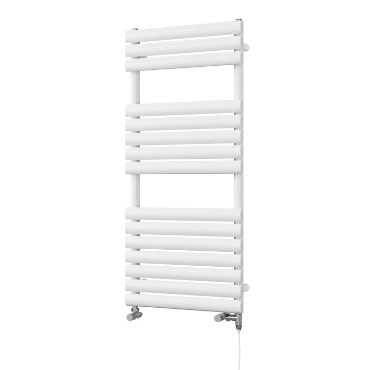 Omeara - White Dual Fuel Towel Rail H1120mm x W500mm Standard