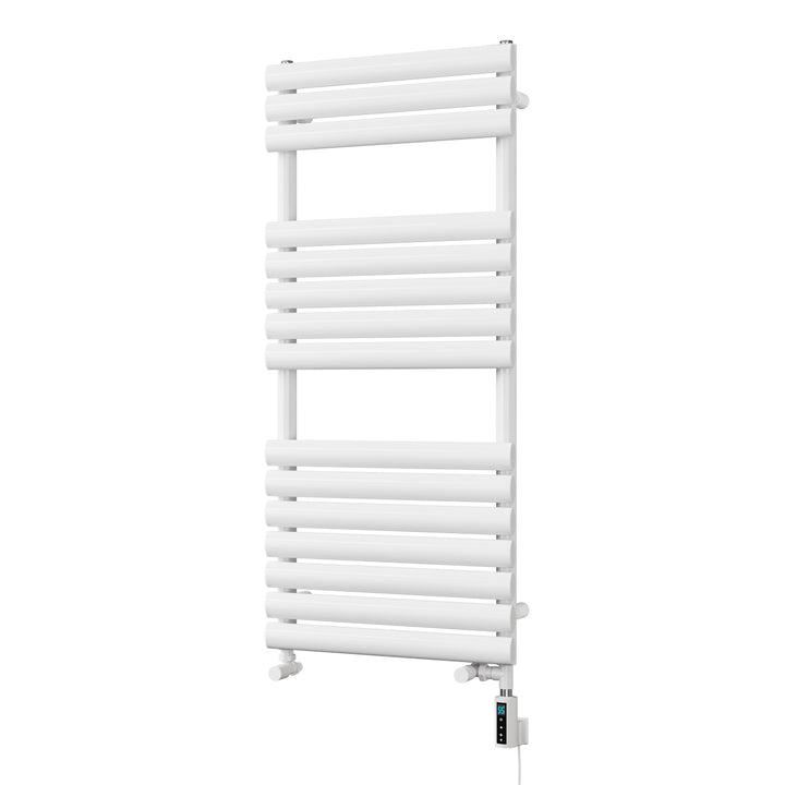 Omeara - White Dual Fuel Towel Rail H1120mm x W500mm Thermostatic WIFI