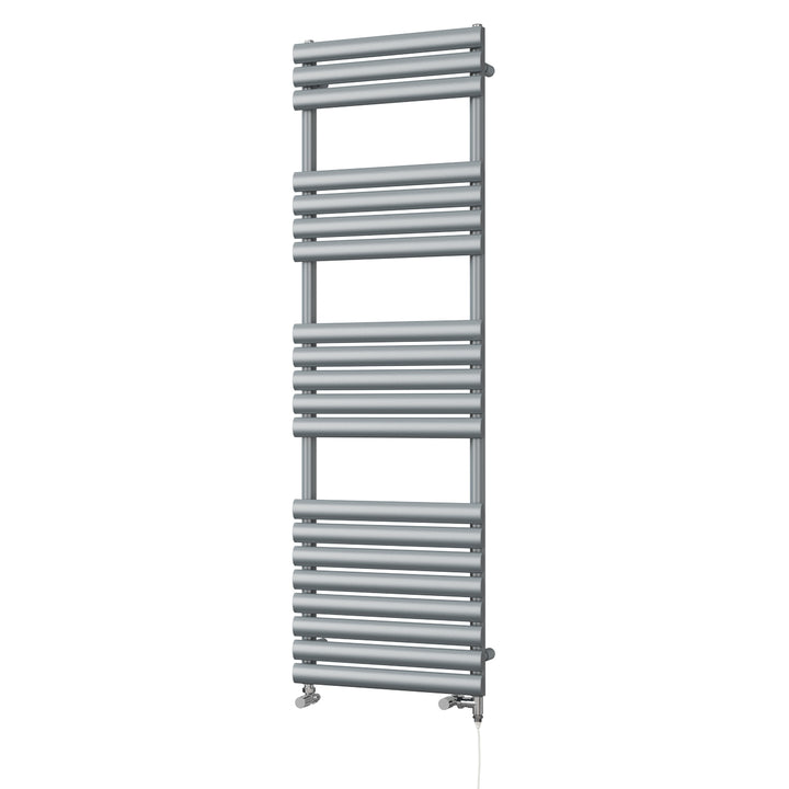 Omeara - Silver Dual Fuel Towel Rail H1595mm x W500mm Standard