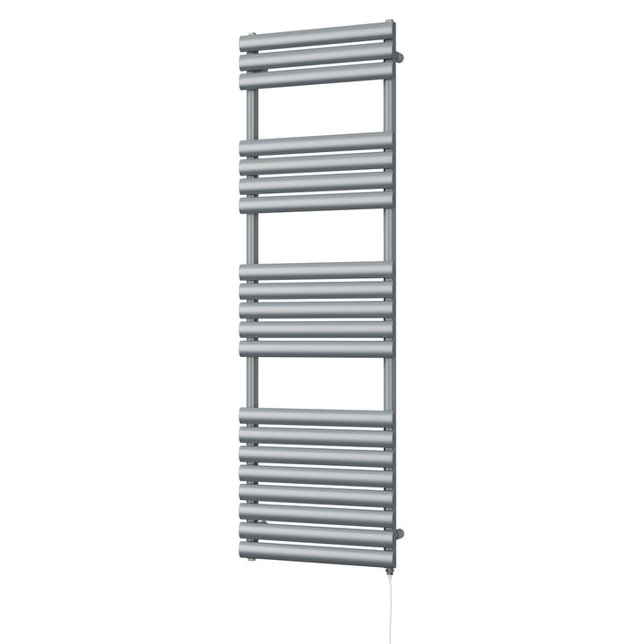 Omeara - Silver Electric Towel Rail H1595mm x W500mm 600w Standard
