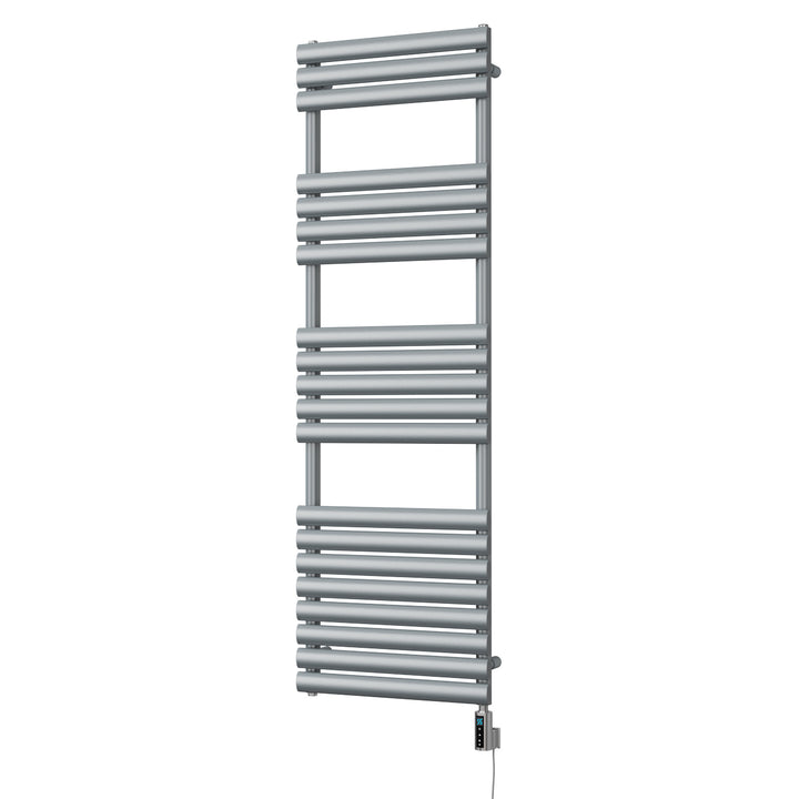 Omeara - Silver Electric Towel Rail H1595mm x W500mm 900w Thermostatic WIFI
