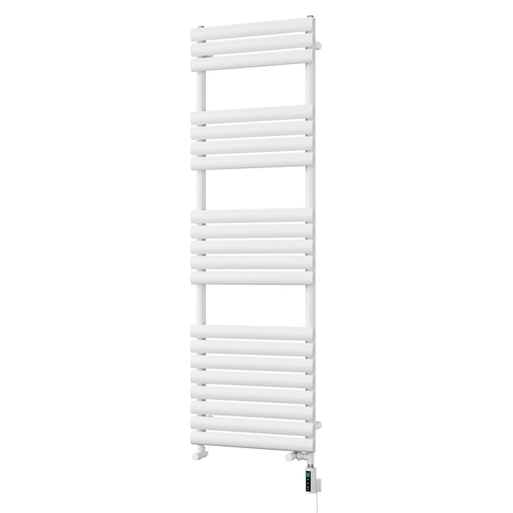 Omeara - White Dual Fuel Towel Rail H1595mm x W500mm Thermostatic WIFI