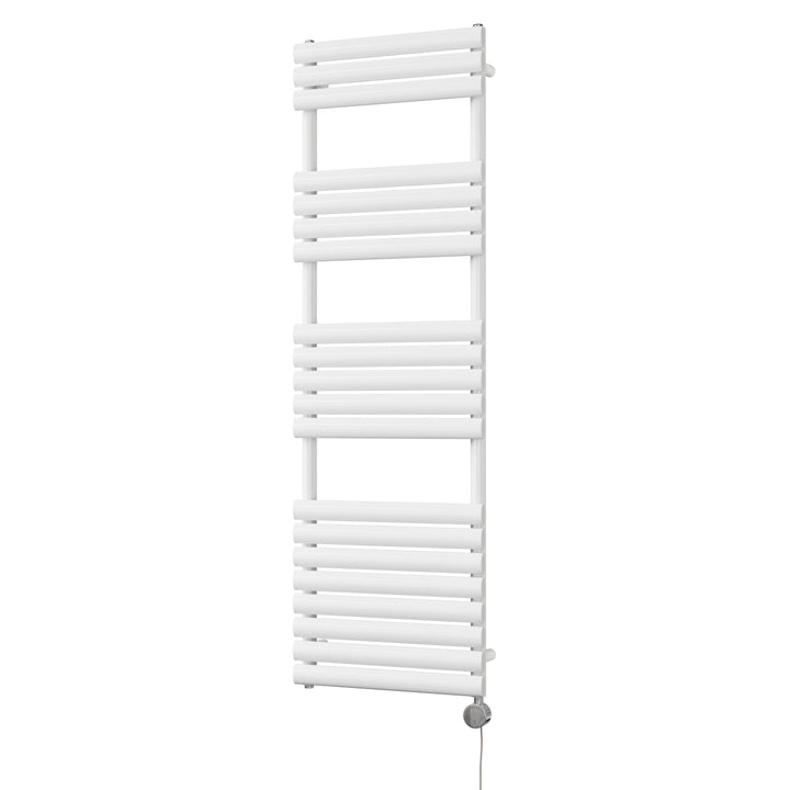 Omeara - White Electric Towel Rail H1595mm x W500mm 600w Thermostatic