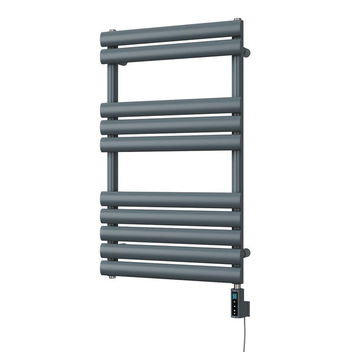 Omeara - Anthracite Electric Towel Rail H825mm x W500mm 300w Thermostatic WIFI