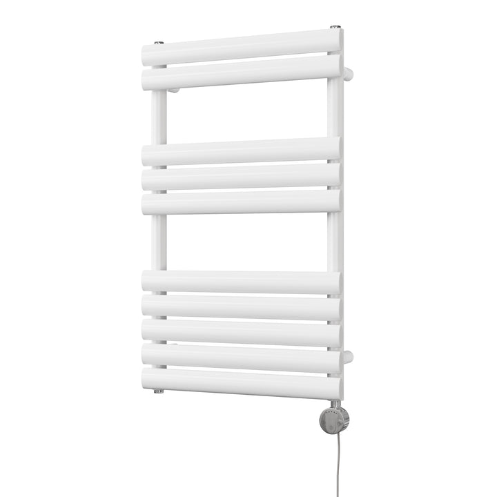 Omeara - White Electric Towel Rail H825mm x W500mm 300w Thermostatic