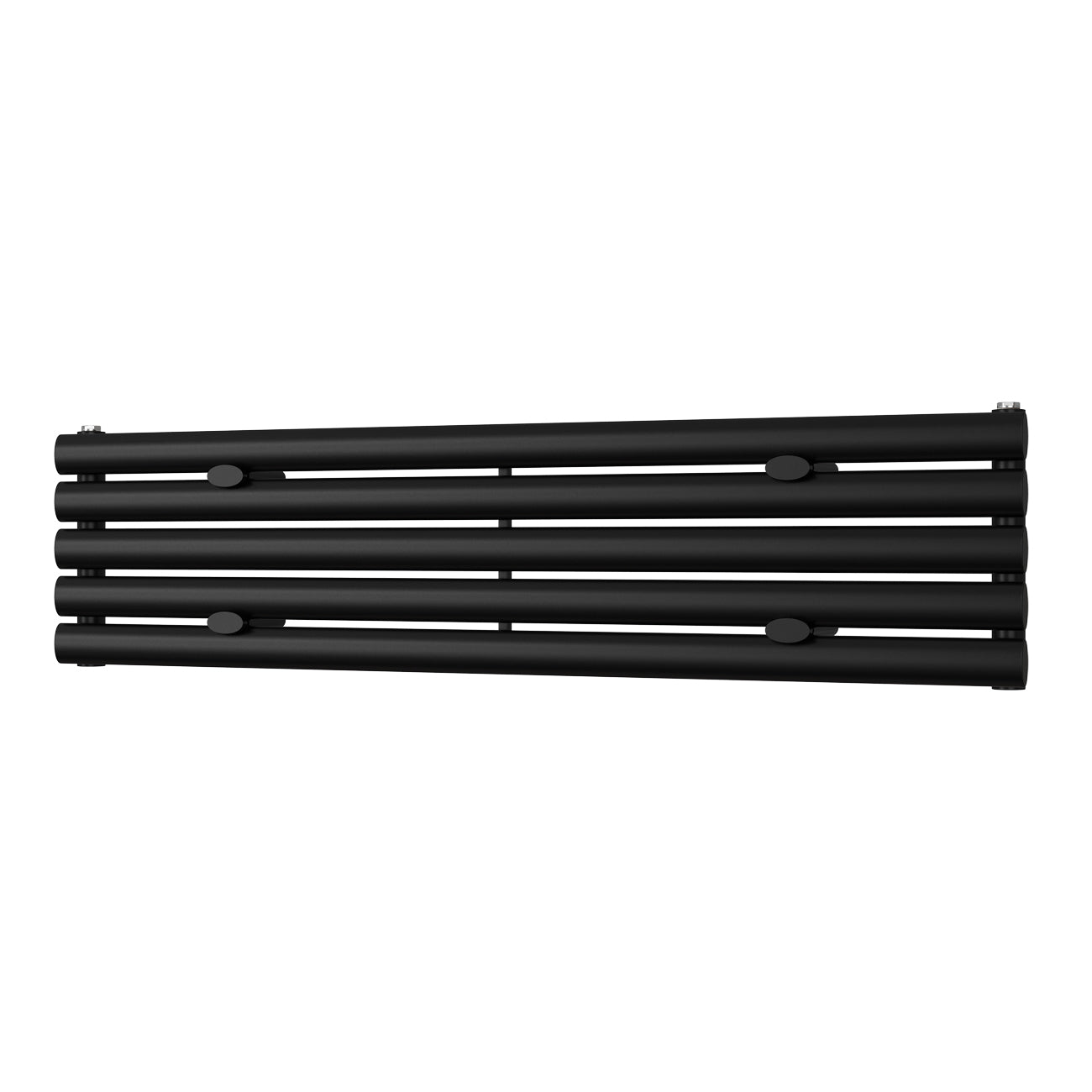 Omeara Axis - Black Horizontal Radiator H290mm x W1200mm Single Panel