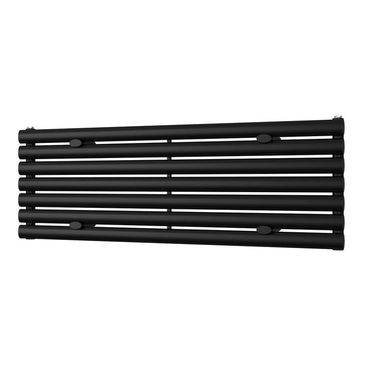 Omeara Axis - Black Horizontal Radiator H406mm x W1200mm Single Panel