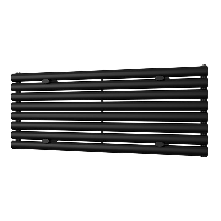 Omeara Axis - Black Horizontal Radiator H464mm x W1200mm Single Panel