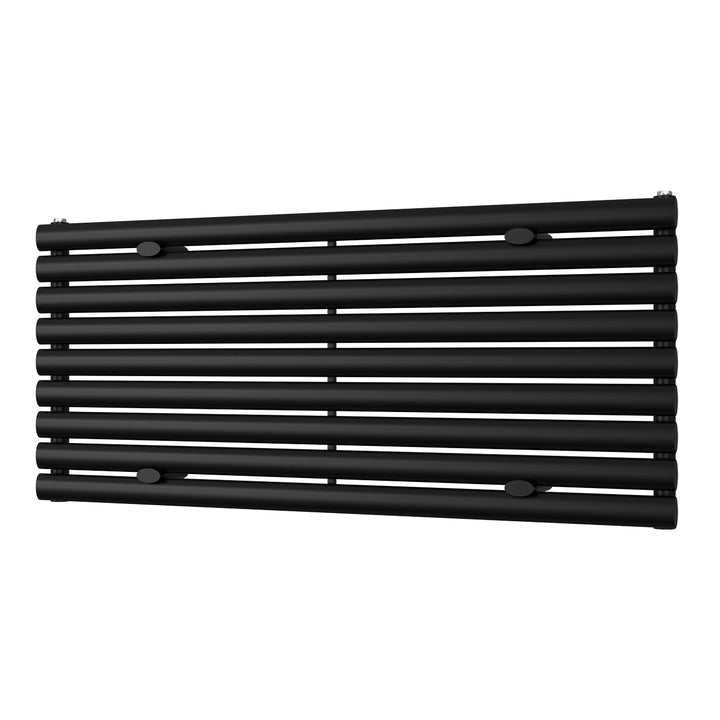 Omeara Axis - Black Horizontal Radiator H522mm x W1200mm Single Panel