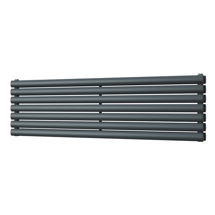 Omeara Axis - Anthracite Horizontal Radiator H406mm x W1400mm Double Panel