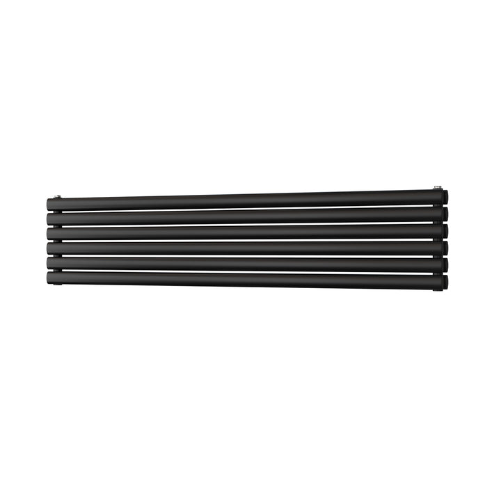 Omeara Axis - Black Horizontal Radiator H348mm x W1600mm Double Panel