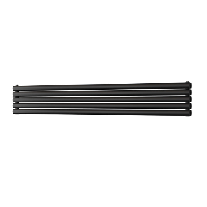 Omeara Axis - Black Horizontal Radiator H290mm x W1800mm Double Panel