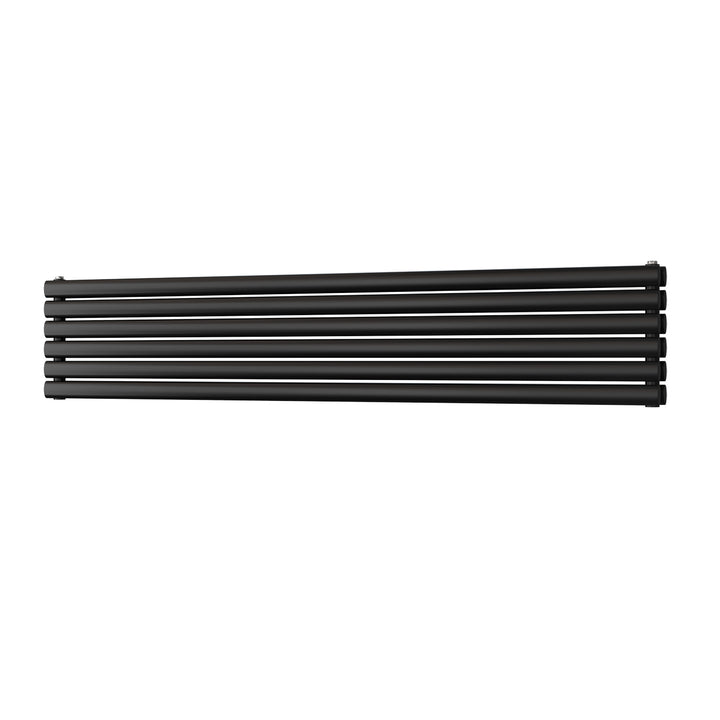 Omeara Axis - Black Horizontal Radiator H348mm x W1800mm Double Panel