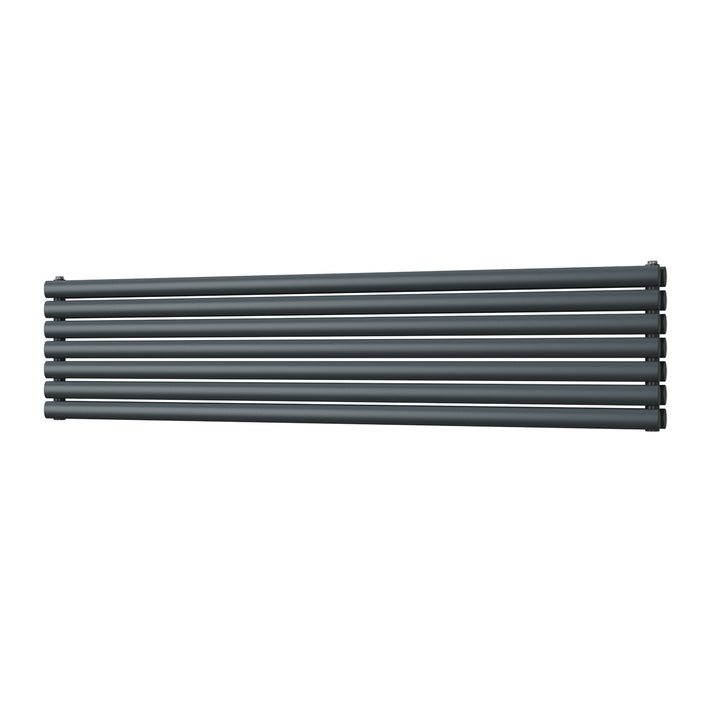 Omeara Axis - Anthracite Horizontal Radiator H406mm x W1800mm Double Panel