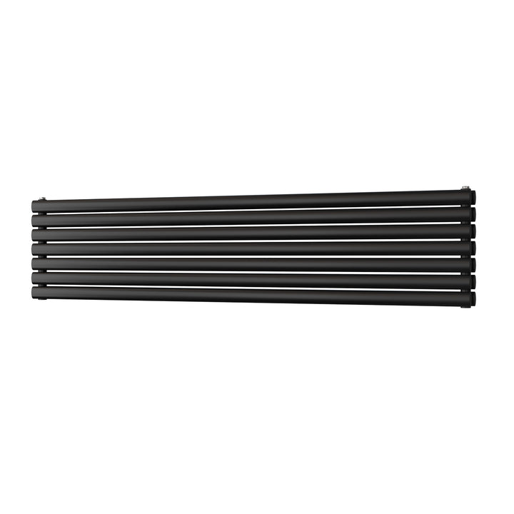 Omeara Axis - Black Horizontal Radiator H406mm x W1800mm Double Panel