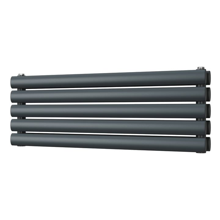 Omeara Axis - Anthracite Horizontal Radiator H290mm x W800mm Double Panel