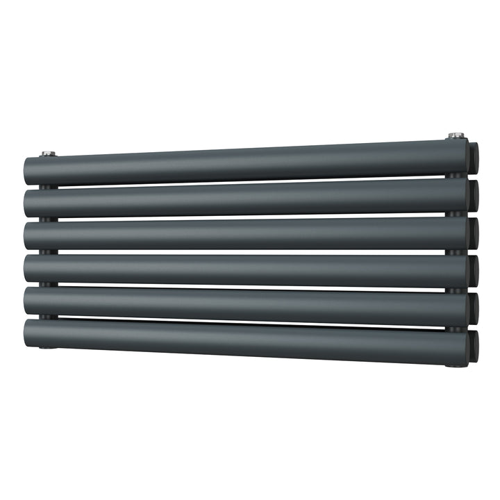 Omeara Axis - Anthracite Horizontal Radiator H348mm x W800mm Double Panel
