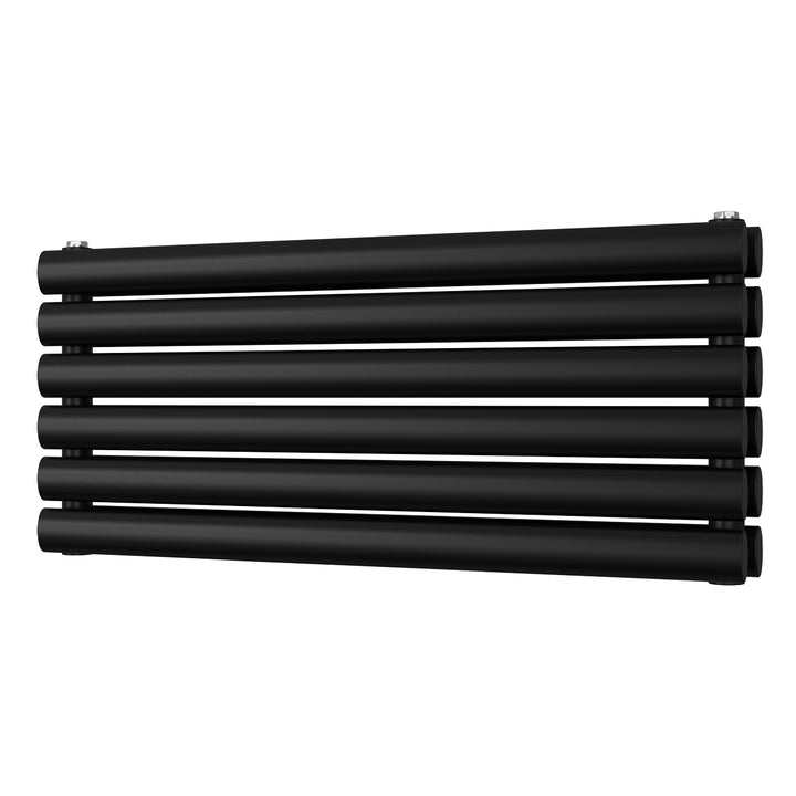 Omeara Axis - Black Horizontal Radiator H348mm x W800mm Double Panel