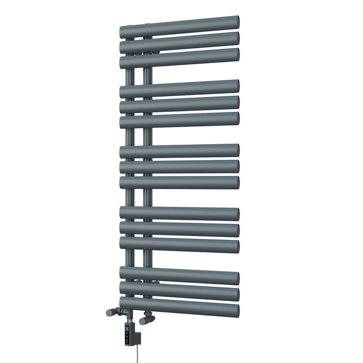 Percival - Anthracite Dual Fuel Towel Rail H1120mm x W500mm Thermostatic WIFI