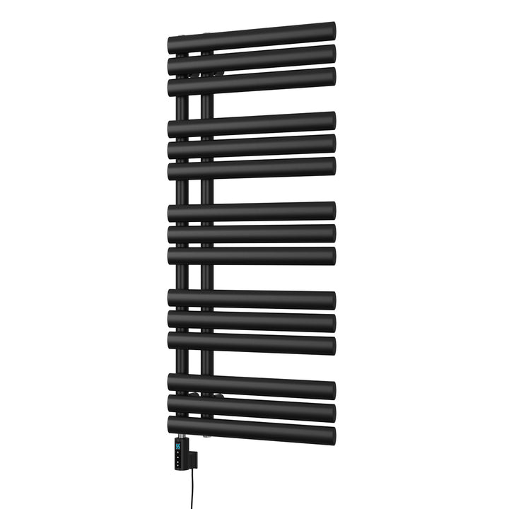 Percival - Black Electric Towel Rail H1120mm x W500mm 600w Thermostatic WIFI