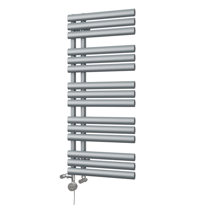 Percival - Silver Dual Fuel Towel Rail H1120mm x W500mm Thermostatic