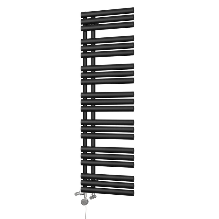 Percival - Black Dual Fuel Towel Rail H1592mm x W500mm Thermostatic