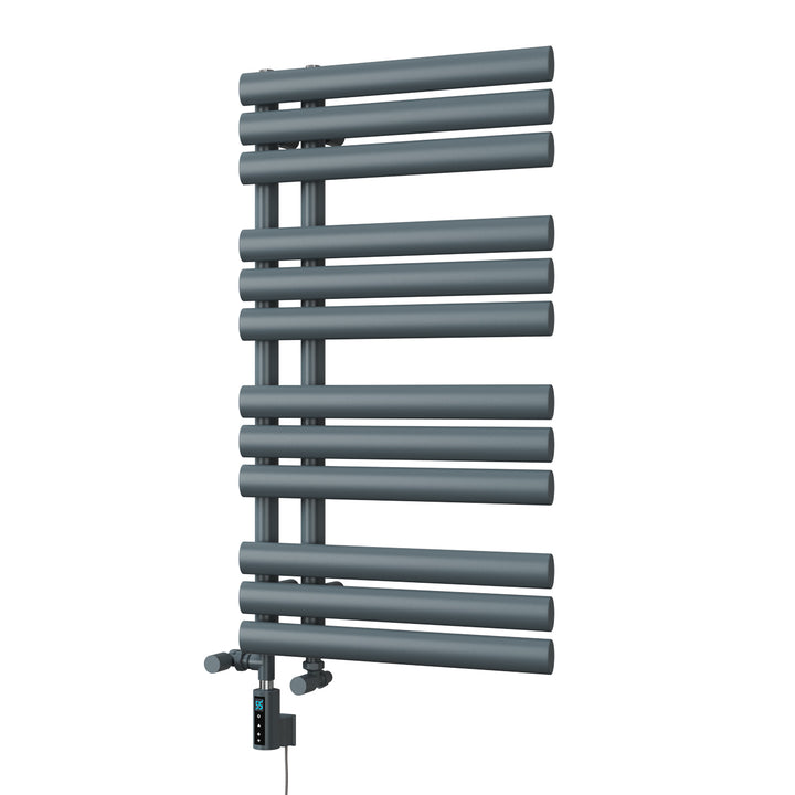 Percival - Anthracite Dual Fuel Towel Rail H884mm x W500mm Thermostatic WIFI