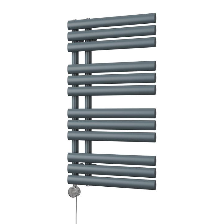 Percival - Anthracite Electric Towel Rail H884mm x W500mm 400w Thermostatic