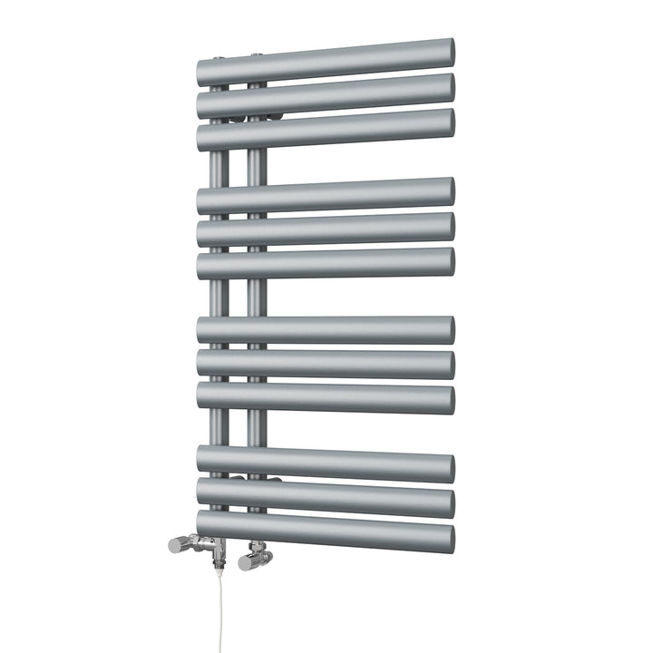 Percival - Silver Dual Fuel Towel Rail H884mm x W500mm Standard