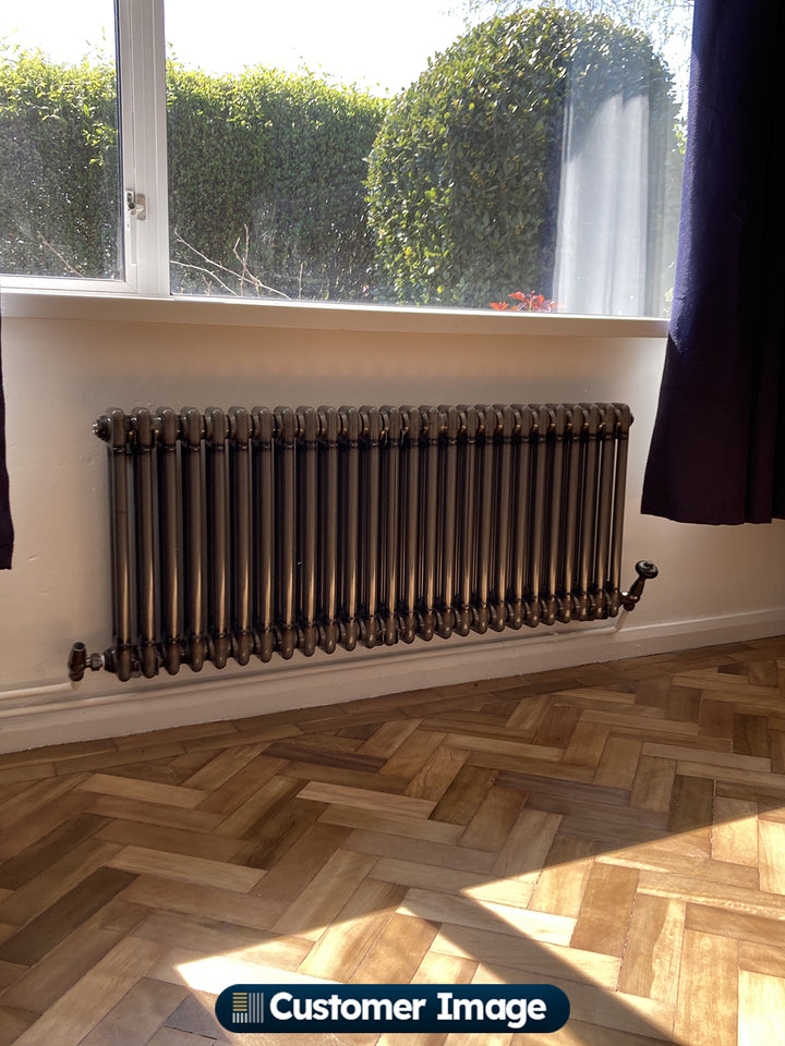 Alpha - Raw Metal Column Radiator H500mm x W1164mm 2 Column - Feet Included