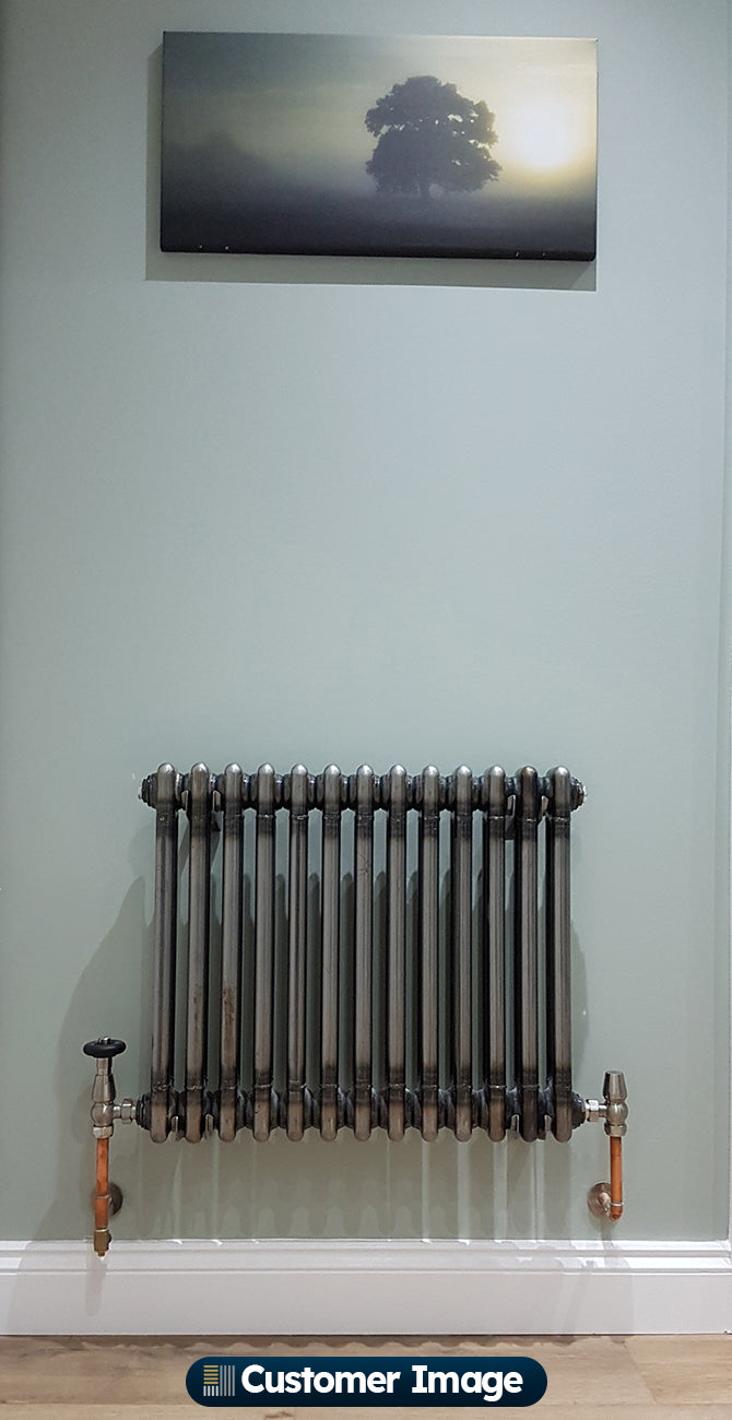 Alpha - Raw Metal Column Radiator H500mm x W592mm 2 Column - Feet Included