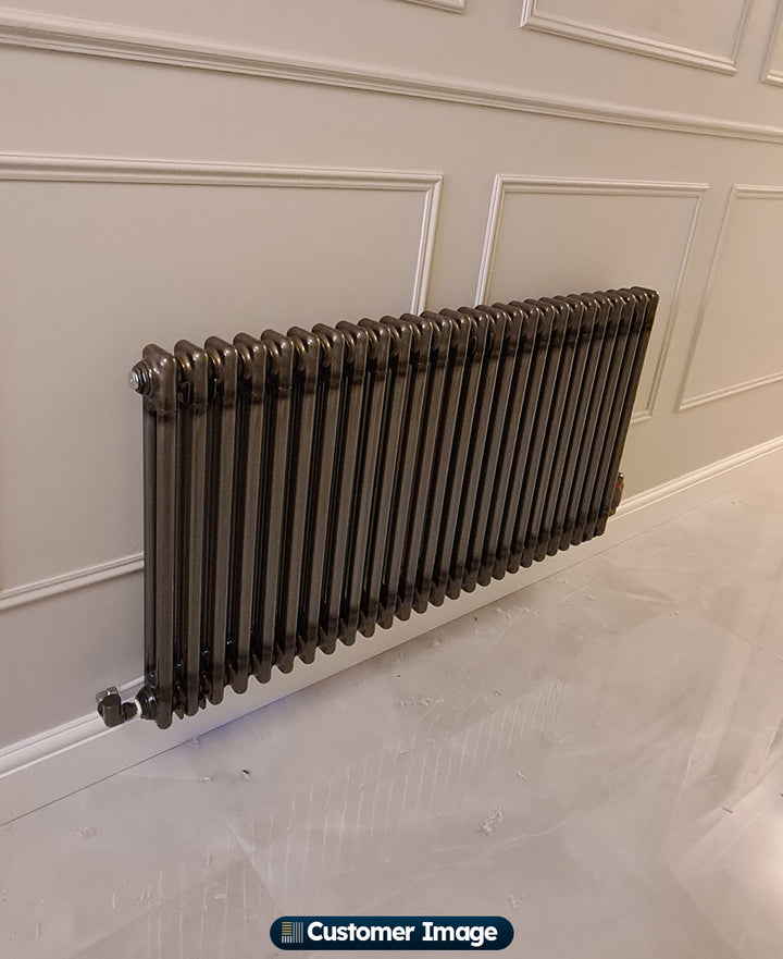 Alpha - Raw Metal Column Radiator H600mm x W1164mm 2 Column - Feet Included