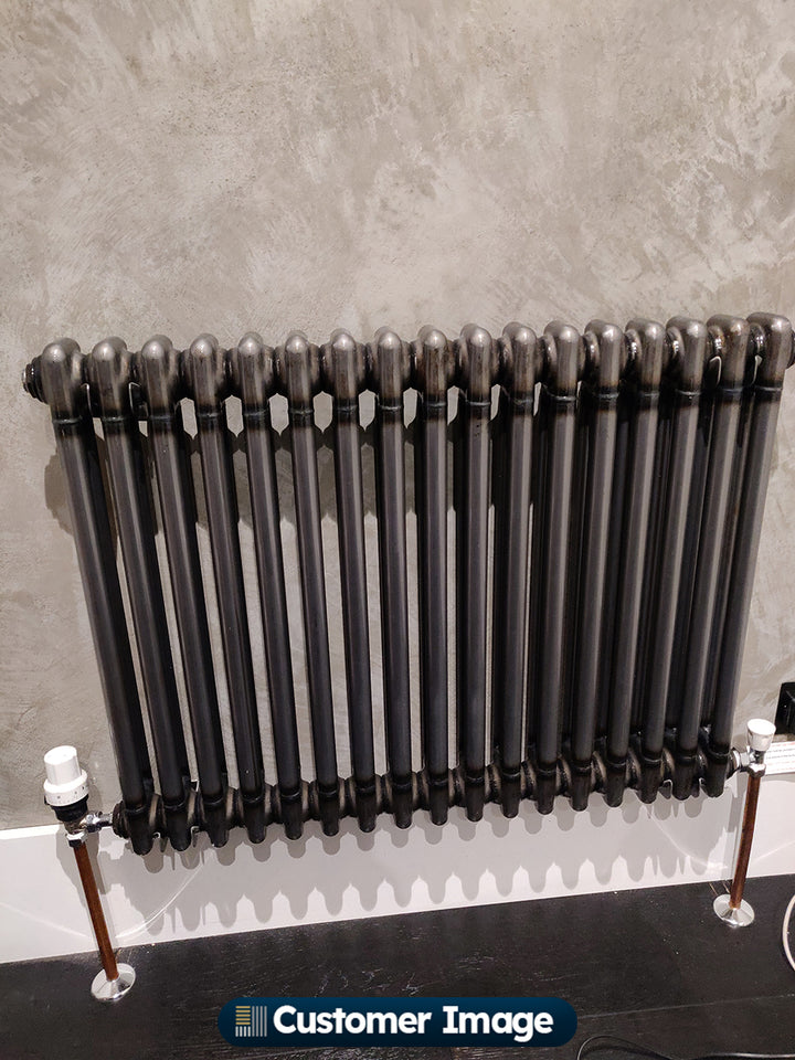 Alpha - Raw Metal Column Radiator H600mm x W768mm 2 Column - Feet Included