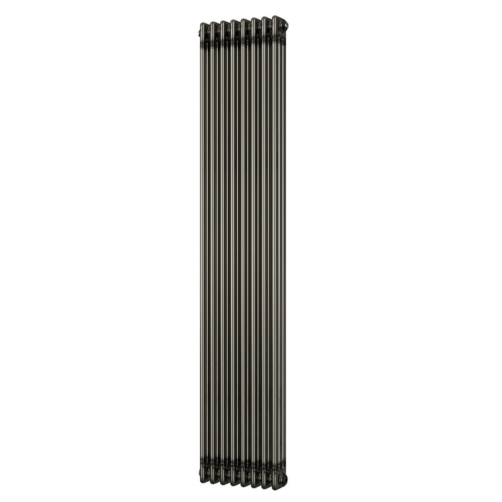 Alpha - Raw Metal Vertical Column Radiator H1800mm x W376mm 3 Column - Feet Included