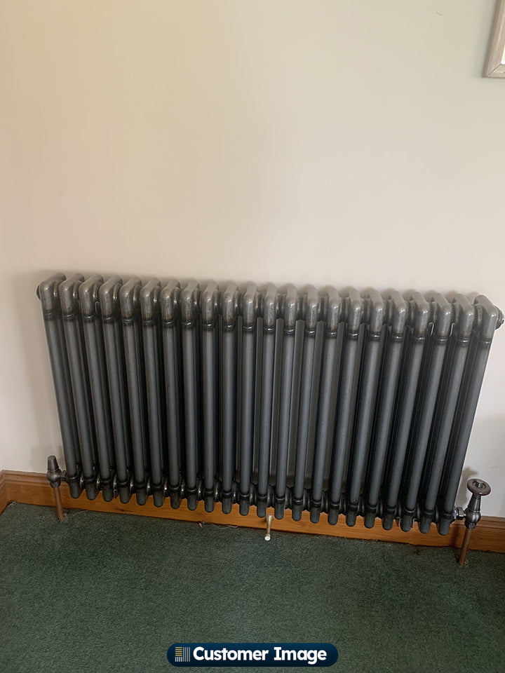 Alpha - Raw Metal Column Radiator H300mm x W1177mm 3 Column - Feet Included