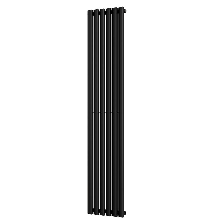 Scalloway - Black Vertical Radiator H1800mm x W355mm Single Panel