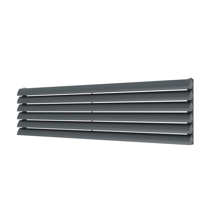 Scalloway - Anthracite Horizontal Radiator H355mm x W1600mm Single Panel
