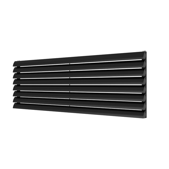 Scalloway - Black Horizontal Radiator H475mm x W1600mm Single Panel