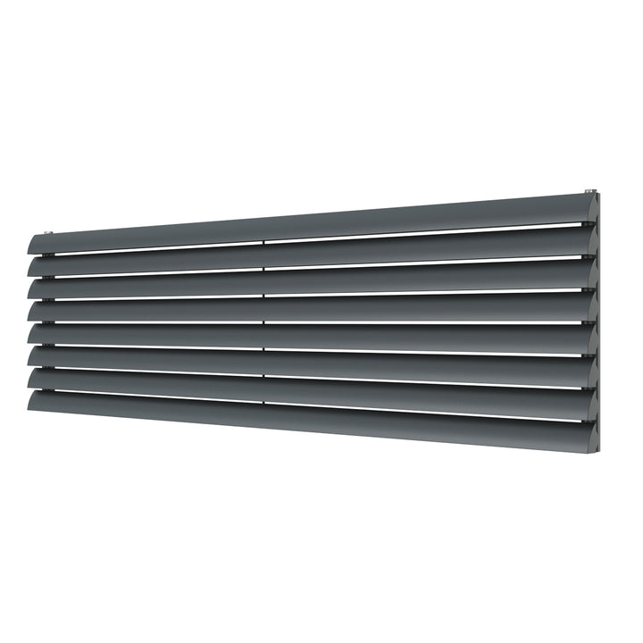 Scalloway - Anthracite Horizontal Radiator H475mm x W1800mm Single Panel