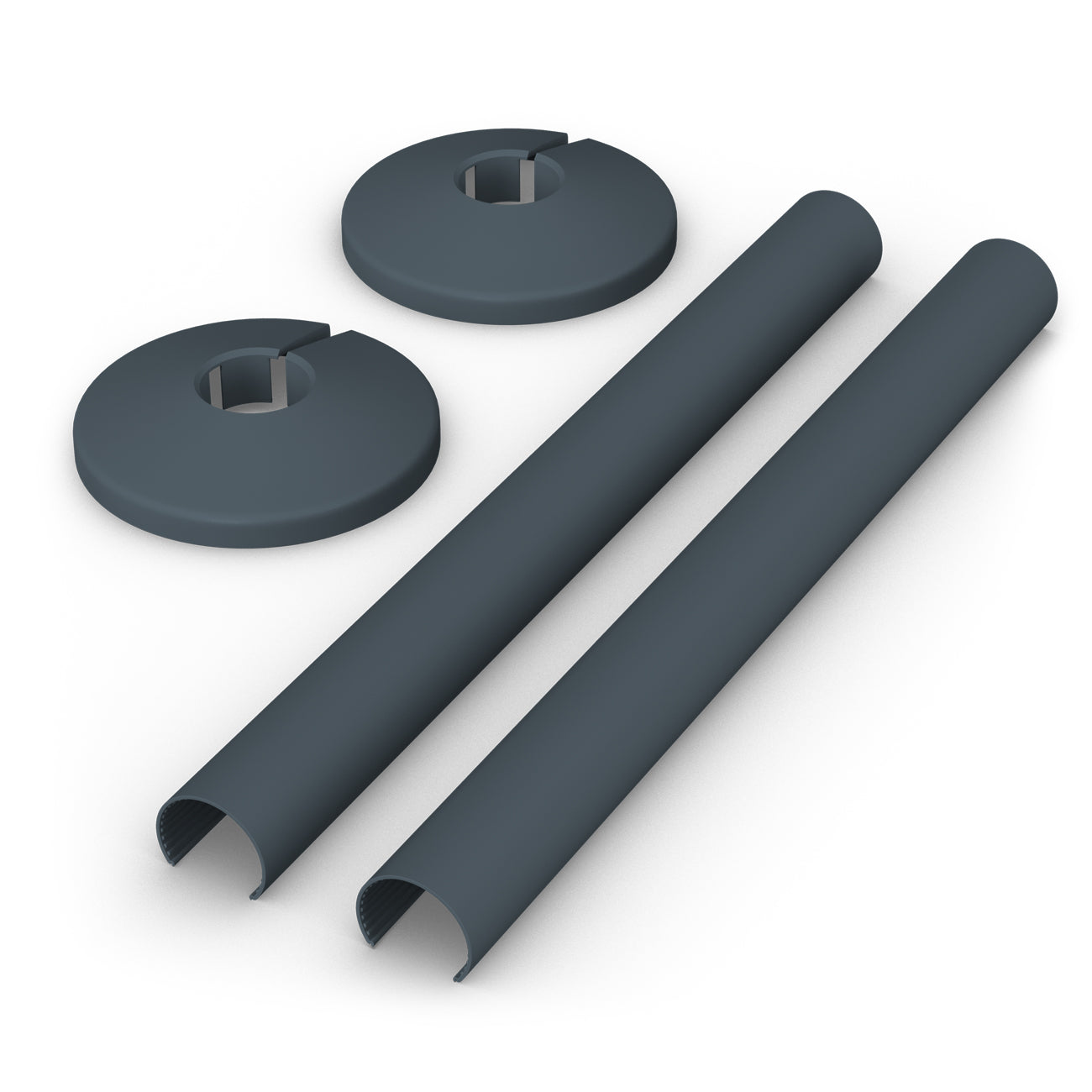 Talus - Slate Grey Grey Gloss Snap On Pipe Covers 200mm
