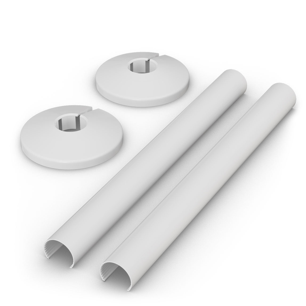 Talus - White Gloss Snap On Pipe Covers 200mm