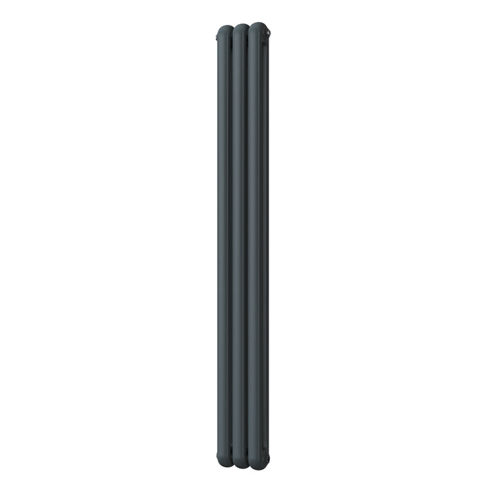 Sherwood - Anthracite Vertical Round Top Column Radiator H1800mm x W229mm 2 Column