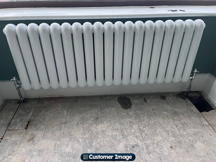 Sherwood - White Round Top Column Radiator H500mm x W1340mm 2 Column