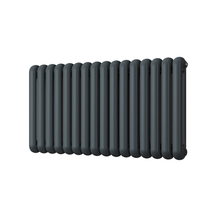 Sherwood - Anthracite Round Top Column Radiator H600mm x W1132mm 2 Column