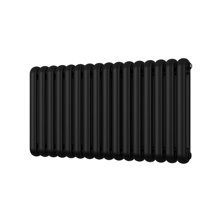 Sherwood - Black Round Top Column Radiator H600mm x W1132mm 2 Column