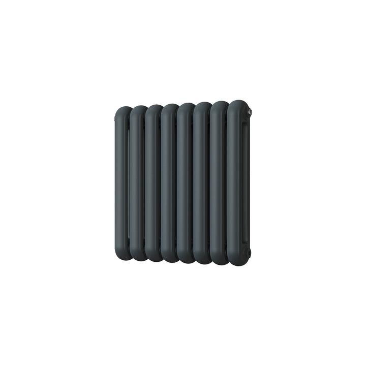 Sherwood - Anthracite Round Top Column Radiator H600mm x W576mm 2 Column