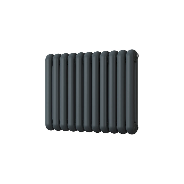 Sherwood - Anthracite Round Top Column Radiator H600mm x W785mm 2 Column