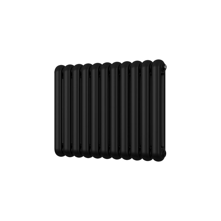 Sherwood - Black Round Top Column Radiator H600mm x W785mm 2 Column