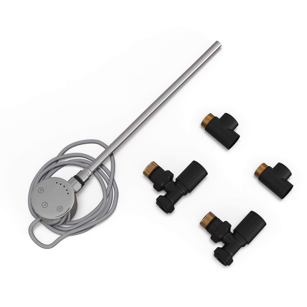 Talus - Dual Fuel Towel Rail Kit 300w Touch Thermostatic Black