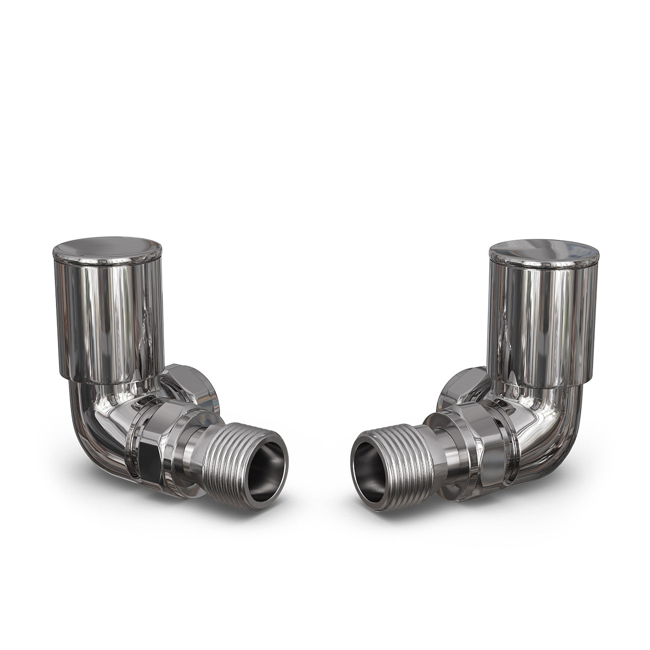 Round - Chrome Radiator Valve Corner Polished 10mm